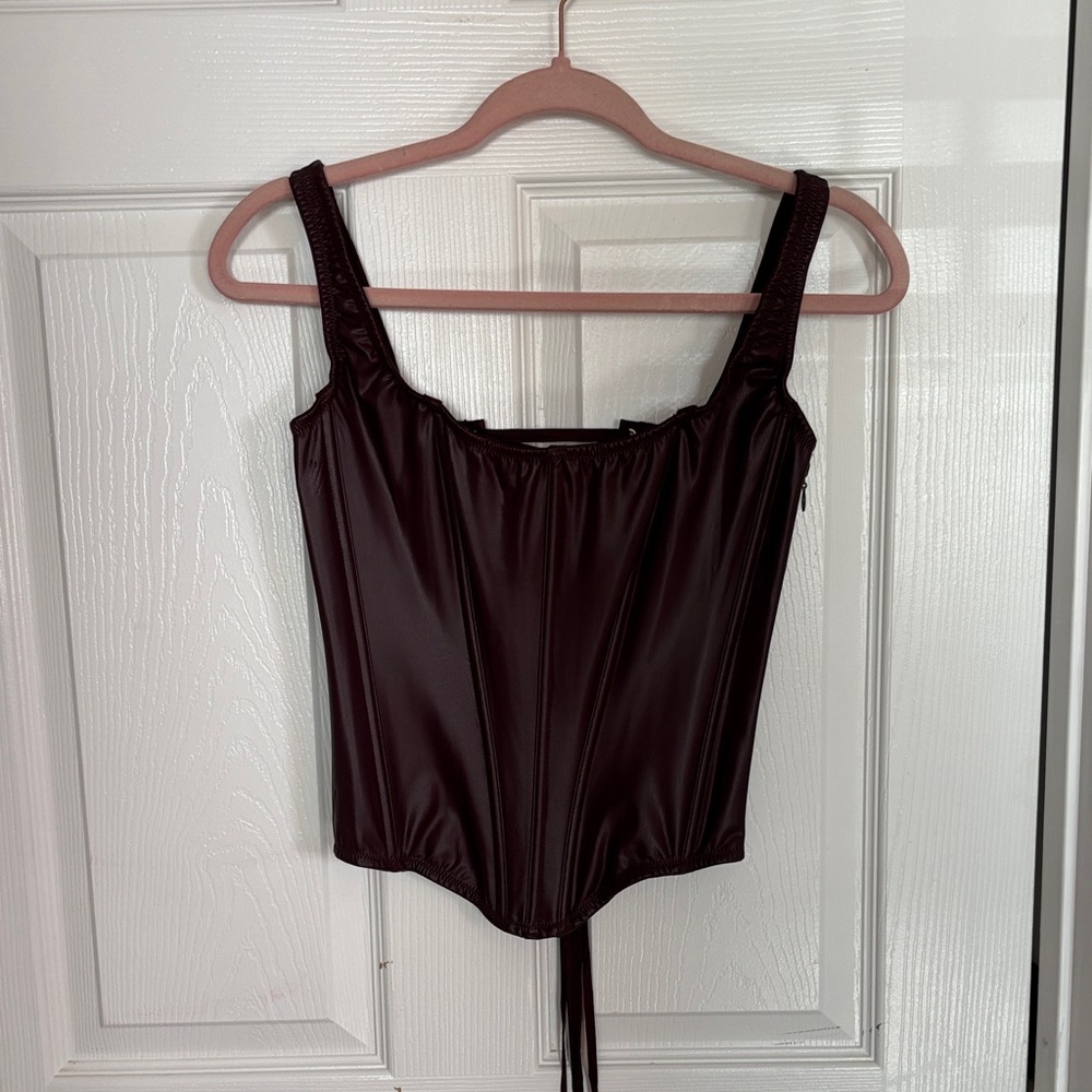 Victoria's Secret Burgundy Corset Top